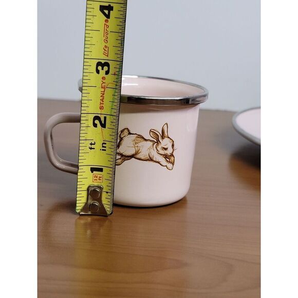 Pink Bunnies 3-Piece Feeding Set with Plate Bowl and Mug #A19 - Picture 11 of 12